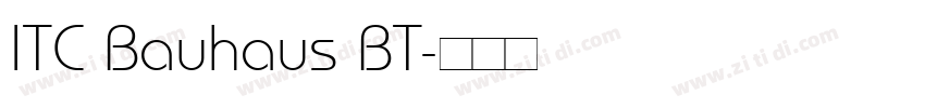 ITC Bauhaus BT字体转换